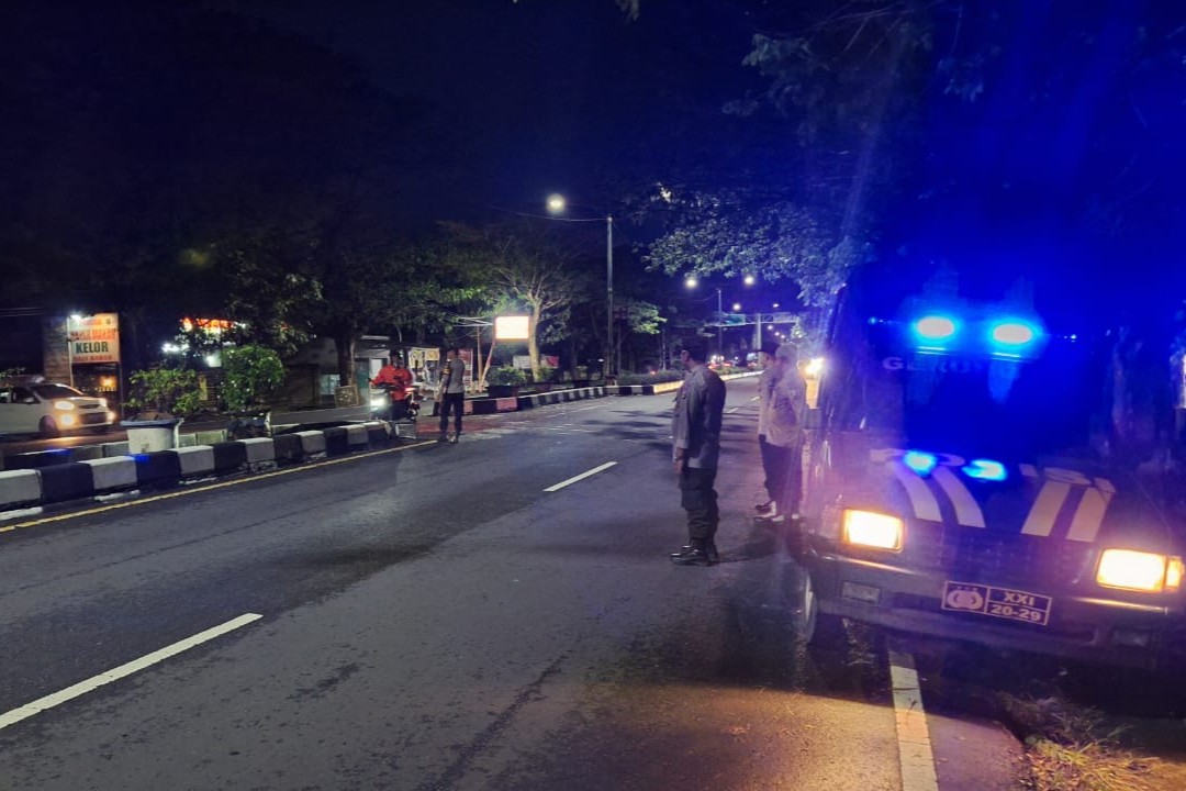Polsek Gerung Intensifkan Patroli Malam di Jalur Bypass BIL Lombok Barat